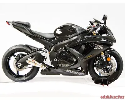 Competition Werkes Black Center Baffled GP Slip-On Exhaust Suzuki GSX-R600 | R-750 Race 2008-2010 - WS757B-BC