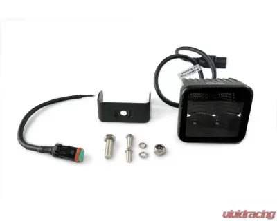 DV8 Off-Road Universal 3 Inch Cube LED Light Flood Pattern Post Mount - BE3EW40W