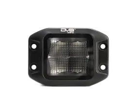 DV8 Off-Road Universal 3 Inch Cube LED Light with Flood Pattern and Flush Mount Plate