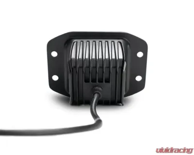 DV8 Off-Road Universal 3 Inch Cube LED Light with Flood Pattern and Flush Mount Plate - BE3FMW40W