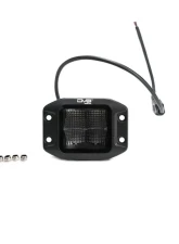 DV8 Off-Road Universal 3 Inch Cube LED Light with Flood Pattern and Flush Mount Plate                                     - BE3FMW40W - Image 6