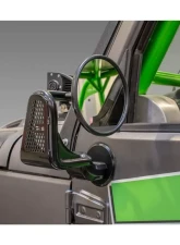 DV8 Offroad Tubular Mirrors; Black Jeep Wrangler 2007-2017                                     - D-JP-190050-B - Image 2
