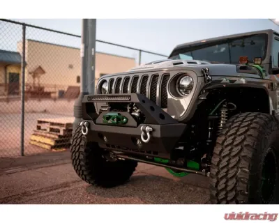 DV8 Offroad LED Headlights Black Jeep Wrangler | Gladiator JL | JLU | JT 2018-2025 - HLCJL-02