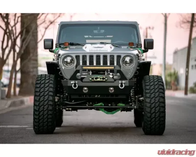 DV8 Offroad LED Headlights Black Jeep Wrangler | Gladiator JL | JLU | JT 2018-2025 - HLCJL-02