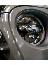 DV8 Offroad LED Headlights Black Jeep Wrangler | Gladiator JL | JLU | JT 2018-2025                                     - HLCJL-02 - Image 13