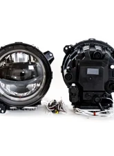 DV8 Offroad LED Headlights Black Jeep Wrangler | Gladiator JL | JLU | JT 2018-2025                                     - HLCJL-02 - Image 13