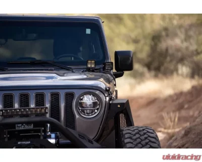 DV8 Offroad A-Pillar Dual Pod Light Mounts Jeep JL | Jeep JT 2018-2022 - LBJL-04