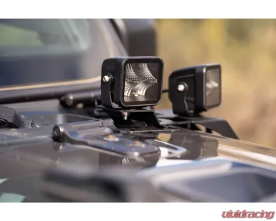 DV8 Offroad A-Pillar Dual Pod Light Mounts Jeep JL | Jeep JT 2018-2022 - LBJL-04