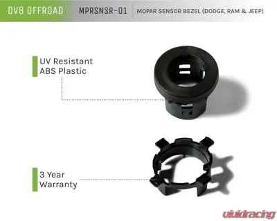 DV8 Off-Road Replacement Front Bezel and Rear Clip for Mopar Sensors - MPRSNSR-01 - MPRSNSR-01