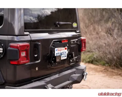 DV8 Off-Road Spare Tire Delete with Light Mounts for Jeep Wrangler JL 2018-2022 - TSJL-03