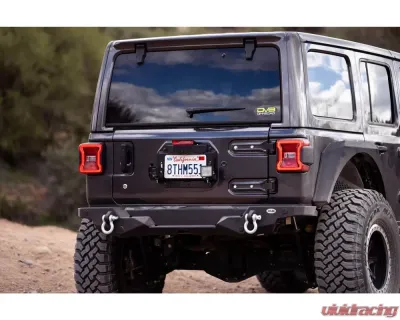 DV8 Off-Road Spare Tire Delete with Light Mounts for Jeep Wrangler JL 2018-2022 - TSJL-03