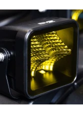 DV8 Off-Road 3-Inch Elite Series LED Amber Pod Light for Jeep Wrangler 2007-2018                                     - BE3EW40W-A - Image 7