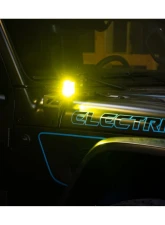 DV8 Off-Road 3-Inch Elite Series LED Amber Pod Light for Jeep Wrangler 2007-2018                                     - BE3EW40W-A - Image 8