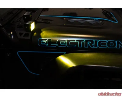 DV8 Off-Road 3-Inch Elite Series LED Amber Pod Light for Jeep Wrangler 2007-2018 - BE3EW40W-A