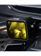 DV8 Off-Road 3-Inch Elite Series LED Amber Pod Light for Jeep Wrangler 2007-2018                                     - BE3EW40W-A - Image 11