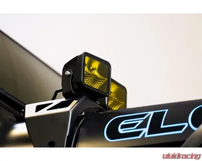 DV8 Off-Road 3-Inch Elite Series LED Amber Pod Light for Jeep Wrangler 2007-2018 - BE3EW40W-A