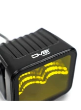 DV8 Off-Road 3-Inch Elite Series LED Amber Pod Light for Jeep Wrangler 2007-2018                                     - BE3EW40W-A - Image 2