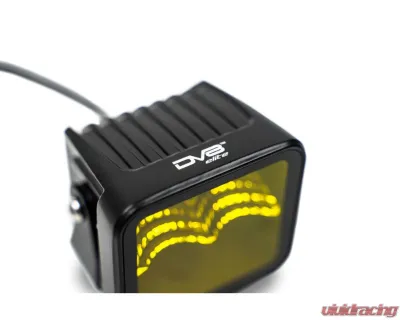 DV8 Off-Road 3-Inch Elite Series LED Amber Pod Light for Jeep Wrangler 2007-2018 - BE3EW40W-A