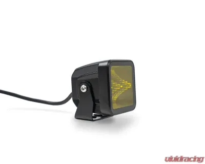DV8 Off-Road 3-Inch Elite Series LED Amber Pod Light for Jeep Wrangler 2007-2018 - BE3EW40W-A