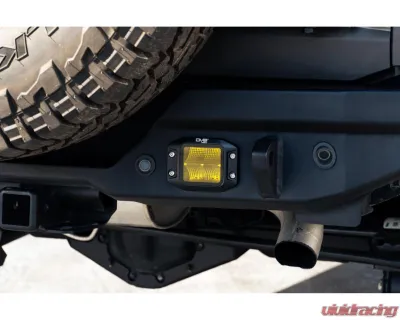 DV8 Off-Road 3-Inch Elite Series LED Amber Flush Mount Pod Light for Jeep Wrangler 2007-2018 - BE3FMW40W-A