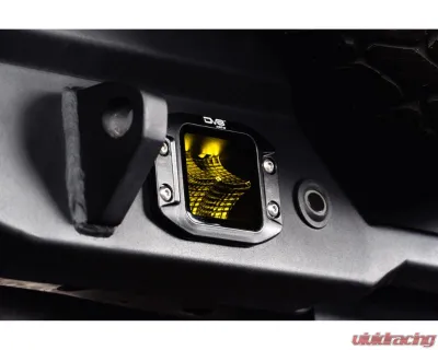 DV8 Off-Road 3-Inch Elite Series LED Amber Flush Mount Pod Light for Jeep Wrangler 2007-2018 - BE3FMW40W-A