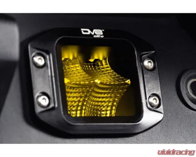 DV8 Off-Road 3-Inch Elite Series LED Amber Flush Mount Pod Light for Jeep Wrangler 2007-2018 - BE3FMW40W-A