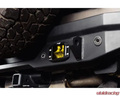 DV8 Off-Road 3-Inch Elite Series LED Amber Flush Mount Pod Light for Jeep Wrangler 2007-2018 - BE3FMW40W-A