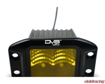 DV8 Off-Road 3-Inch Elite Series LED Amber Flush Mount Pod Light for Jeep Wrangler 2007-2018 - BE3FMW40W-A