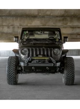 DV8 Off-Road FS-25 Stubby Front Bumper with Plated Bull Bar for Jeep Wrangler JK/JL, Gladiator JT 2007                                     - FBJL-06 - Image 11