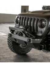 DV8 Off-Road FS-25 Stubby Front Bumper with Plated Bull Bar for Jeep Wrangler JK/JL, Gladiator JT 2007                                     - FBJL-06 - Image 13