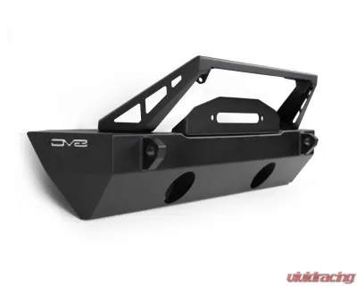 DV8 Off-Road FS-25 Stubby Front Bumper with Plated Bull Bar for Jeep Wrangler JK/JL, Gladiator JT 2007 - FBJL-06