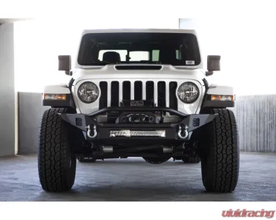 DV8 Off-Road FS-7 Mid-Width Winch Front Bumper for Jeep Wrangler JL | Gladiator JT 2007 - FBJL-07