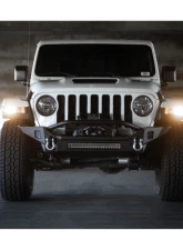 DV8 Off-Road FS-7 Mid-Width Winch Front Bumper for Jeep Wrangler JL | Gladiator JT 2007                                     - FBJL-07 - Image 13
