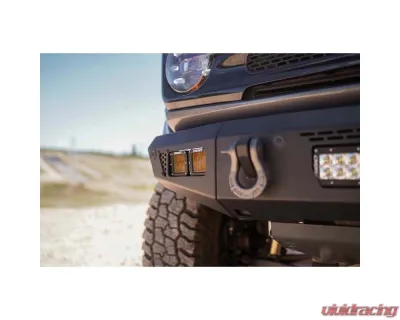 DV8 Off-Road FBBR-06 Front Bumper V2 for 2021-2025 Ford Bronco, Steel, Black - FBBR-06