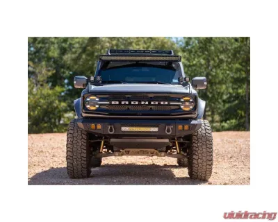 DV8 Off-Road FBBR-06 Front Bumper V2 for 2021-2025 Ford Bronco, Steel, Black - FBBR-06