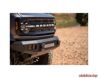 DV8 Off-Road FBBR-06 Front Bumper V2 for 2021-2025 Ford Bronco, Steel, Black - FBBR-06
