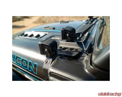 DV8 Offroad Dual Light Pod Mounts Jeep Wrangler JL | JLU | Gladiator JT 2020-2025 - LBJL-12