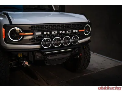 DV8 Offroad 7-Inch Halo Elite Round Light w/ Accent Halo - BE7RW108W-H