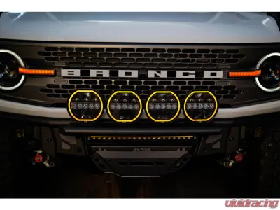 DV8 Offroad 7-Inch Halo Elite Round Light w/ Accent Halo - BE7RW108W-H