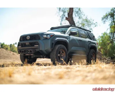 DV8 Off-Road Centric Winch Front Bumper for 2025 Toyota 4Runner, Steel, Black Powder Coat - FBTF3-03