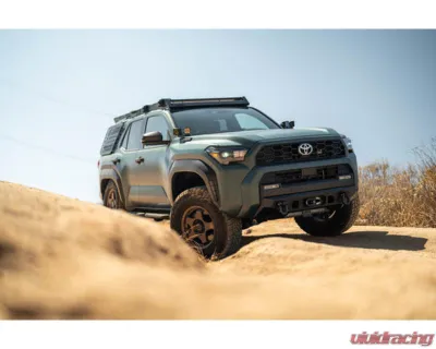 DV8 Off-Road Centric Winch Front Bumper for 2025 Toyota 4Runner, Steel, Black Powder Coat - FBTF3-03