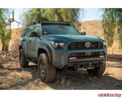 DV8 Off-Road Centric Winch Front Bumper for 2025 Toyota 4Runner, Steel, Black Powder Coat - FBTF3-03