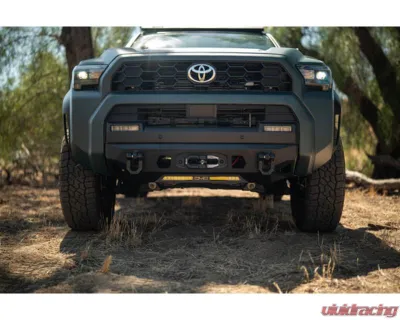 DV8 Off-Road Centric Winch Front Bumper for 2025 Toyota 4Runner, Steel, Black Powder Coat - FBTF3-03
