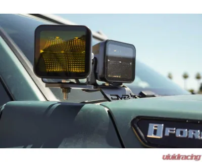 DV8 Off-Road Ditch Light Brackets for 2025 Toyota 4Runner, Steel, Bolt-On, Black Finish - LBTF3-01