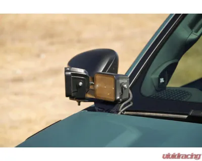 DV8 Off-Road Ditch Light Brackets for 2025 Toyota 4Runner, Steel, Bolt-On, Black Finish - LBTF3-01