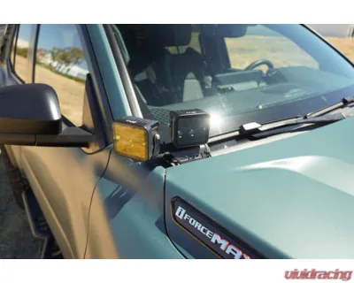 DV8 Off-Road Ditch Light Brackets for 2025 Toyota 4Runner, Steel, Bolt-On, Black Finish - LBTF3-01