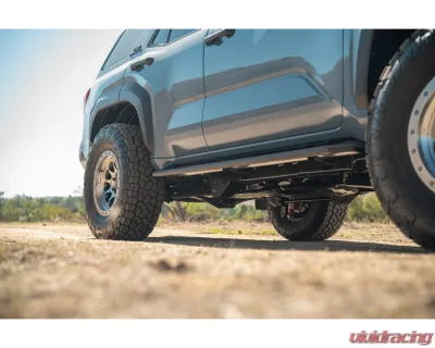 DV8 Off-Road Trailing Arm Skid Plates for 2025 Toyota 4Runner, 5mm Steel, Black Finish - SPTF3-02