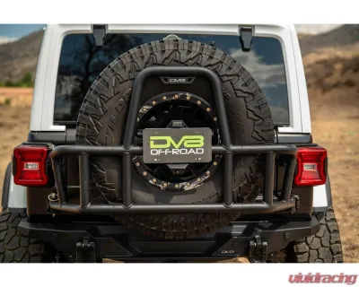 DV8 Off-Road Body Mounted Tire Carrier for Jeep Wrangler JL 2018-2025, Fits Tires Up to 40x13.50 - TCJL-14