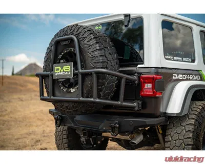 DV8 Off-Road Body Mounted Tire Carrier for Jeep Wrangler JL 2018-2025, Fits Tires Up to 40x13.50 - TCJL-14