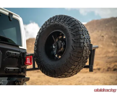 DV8 Off-Road Body Mounted Tire Carrier for Jeep Wrangler JL 2018-2025, Fits Tires Up to 40x13.50 - TCJL-14